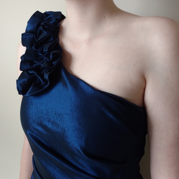 Blue Iridescent Formal Mini Dress - Picture 2 of 6